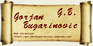 Gorjan Bugarinović vizit kartica